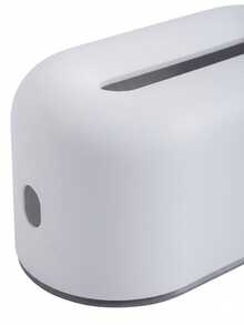 1pc Minimalist White Tissue Box, Compact Desktop Tissue Paper Holder Suitable For Bathroom, Vanity, And Office Desk - Multicolor - View 7