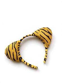 3件套可爱性感老虎头饰、领结、尾巴套装，适用于化妆、角色扮演派对、拍照道具、化装舞会头饰 - 彩色 - 查看 3