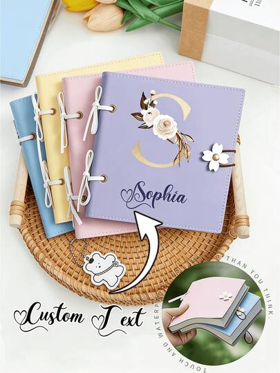 240-Page Customizable Photo Album, Personalized Text, Thick Blank Pages, Suitable For Wedding, Anniversary, Family DIY Photo Album - Applicable For DIY Crafts, Gifts, Home Decor, Christmas Decorations, Room Decor, Birthday, Graduation Ceremony Gifts, Exclusive For Girlfriend, Boyfriend, Anniversary
