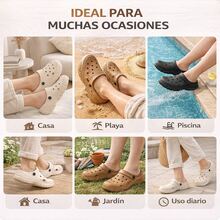 Zoccoli antiscivolo unisex JOTA KA in EVA – Scarpe leggere e traspiranti per casa, spiaggia, piscina e giardino, casual, traforate, estive, da spiaggia - Cammello - Visualizzare 3
