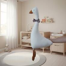 INS Nordic Home Nordic INS Style Cartoon Big Goose Plush Doll, Baby Animal Doll, Cute Big Goose Smart Early Education Plush Doll Animal Doll, Decoration For Children's Room, Rural Small Doll, Grasping Doll - White - View 6