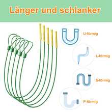 5/10个螺旋式管道疏通器，管道清洁工具。适用于马桶、排水管、淋浴房、厨房、浴室、浴缸、堵塞的排水管，也可作为开瓶器、清洁工具和柔性清洁工具使用。 - 清潔器 - 查看 5