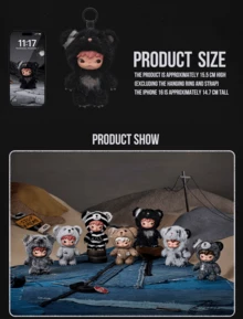 Pop Mart POPMART HIRONO Road Journal 系列毛绒钥匙扣盲盒 - 6 款常规版 + 1 款隐藏版，以一位孤独的旅行者和他忠诚的熊伙伴为主题，描绘了一段从都市尘埃到冰雪覆盖的梦幻之旅，展现了 HIRONO 的独特风格。采用柔软的毛绒材质，富有表现力和情感，是 HIRONO 粉丝、极简主义美学爱好者、盲盒收藏家和送礼者的理想之选。无论是生日、节日还是收藏，都是完美之选。 - 彩色 - 查看 5