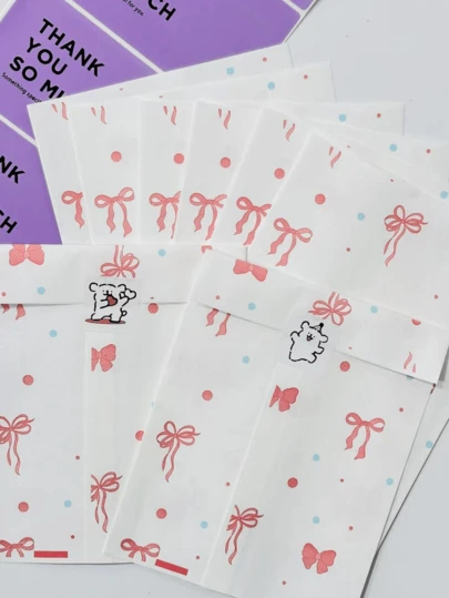 200 piezas de bolsas de regalo de 4.7x6.7 pulgadas, que incluyen bolsas de papel de regalo para fiestas, bolsas de papel de regalo con diseños de dibujos animados y de alta gama, bolsas de papel de regalo pequeñas para accesorios, bolsas de papel con estampado de lazos, bolsas de papel de regalo para fiestas, bolsas de papel de regalo decorativas DIY creativas, adecuadas para regalos de vacaciones, bodas, fiestas de cumpleaños y envoltorios de regalo