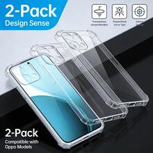 2件裝透明Moto手機殼，適用於Moto Edge50 Neo/Moto G86/Moto G24/Moto G14/Moto E14/Moto G06。防震手機殼、極簡手機殼、時尚手機殼、純色手機殼、手機保護殼，親膚不刮傷、耐衝擊、防塵且防靜電。 - 透明1 - 查看 90