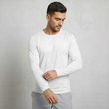 Men's Thermal Fleece Shirt With Long Sleeves - Comfortable And Warm For Winter - trắng - Xem 4