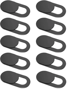 Laptop Camera Cover Slideshow [10-Pack], Ultra-Thin Webcam Protective Case For Laptops, Computers, Tablets, Apple 14/13/12/8/7/6 Plus, Protect Your Privacy And Security [Black] - Black - View 4