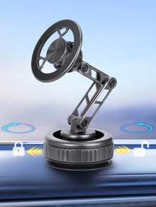 360°可调节折叠磁吸手机支架 - 强力吸盘车载手机支架，适用于仪表盘和挡风玻璃，兼容及所有智能手机，磁吸式车载导航支架 - 折疊磁吸支架 - 查看 4