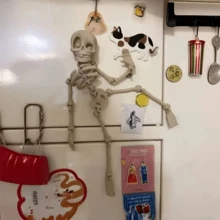 1pc Adjustable Magnetic Skull Shaped Fridge Magnet, Unique Halloween Gift, Easter Kitchen Decor, Home Accessory - one-size - View 5