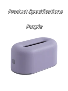 1pc Minimalist White Tissue Box, Compact Desktop Tissue Paper Holder Suitable For Bathroom, Vanity, And Office Desk - Multicolor - View 14