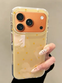 Y2K可爱星星软胶手机壳，兼容 17 Pro Max、17 Pro、17 Air、17、15、16 Pro Max、14 Pro、13、12、11，亮面软壳，礼品装 - 黃底星星 - 查看 2