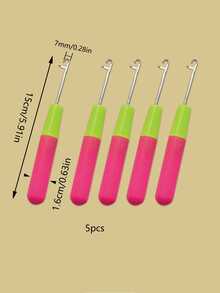 Bộ kim móc 7mm, kim móc chuyên nghiệp có khóa, thích hợp để đan tóc, làm khăn quàng cổ, thảm và các sản phẩm thủ công DIY. - Kim móc lưỡi 7mm - Xem 8