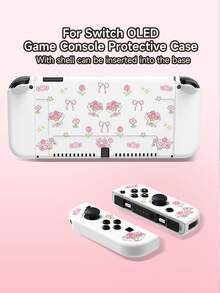 1 Set Cute Cartoon Pink Floral Pattern Compatible With Switch2 (2025)/Switch NS/Switch OLED Game Console Accessories, Including Protective Case/Dock Cover/Storage Bag, TPU Soft Shell, Stylish And Practical, Portable Stand, Shockproof, Scratch-Resistant, Anti-Fouling, Romantic Gift - Multicolor - View 18