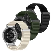 3条装 18mm/20mm/22mm 快拆尼龙编织表带，兼容三星 Galaxy Watch7/6/5/4、Watch GT6/5/4、Watch5 Active/Lite，智能手表配件，透气运动表带，男女通用，易于安装和佩戴 - 3 Pack-1 - 查看 10