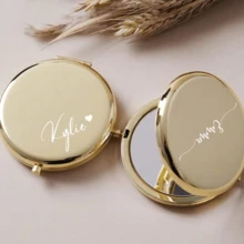Gương trang điểm nhỏ cá nhân hóa, Quà tặng phù dâu, Gương trang điểm hoa sinh nhật, Gương bỏ túi cho nữ, Quà cảm ơn phù dâu, Quà tặng tiệc cưới - Nhiều màu - Xem 10