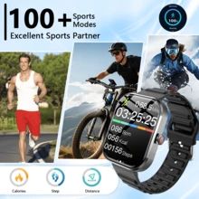 Laxasfit Orologio intelligente con schermo touch full screen da 2,01 pollici, adatto per uomo e donna, con funzioni di tracciamento chiamate, contapassi, contacalorie, modalità sportive multiple, tracciamento distanza, promemoria chiamate e sedentarietà. Questo orologio intelligente multifunzione può connettersi in modalità wireless a telefoni Android. - Visualizzare 8