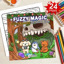 GDTME Magic "24 Page Non Thick Colored Paper Simple Coloring Book, Magic Coloring Book Simple Coloring Page, Super Cute And Comfortable Space Design, Coloring Book Can Release Emotions, Relieve Anxiety, Ideal Gift For Festivals And Special Occasions, Office Supplies, School Supplies - JX-434 - View 1