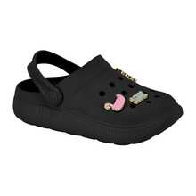 Molekinho Molekinha Kids' Flip-Flops - Fashionable Clogs With Fun Buttons - 108 Black Molekinha - View 1