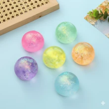 1个发光软弹球玩具：闪亮透明球，柔软慢回弹，适合儿童和成人，非常适合桌面游戏和缓解压力。 - 查看 1