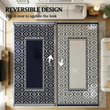 Reversible Outdoor Rug - Navy Blue - View 6