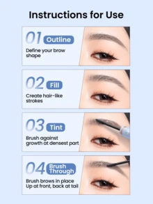 COLORKEY Dual-Ended Eyebrow Pencil & Brow Pomade, Shaping Eyebrow Pencil, Save Lt Shaping, Brand Makeup, Women's Facial Makeup Cosmetics, Suitable For Spring/Summer, Y2K Fashion Style, Birthday Mother's Day Gift - #02 - View 7