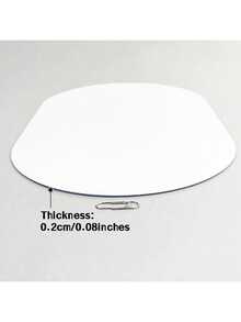 1片椭圆形镜面装饰墙贴，2毫米厚亚克力材质装饰镜面贴纸，适用于卧室、客厅、浴室、厨房。 - 2mm - 查看 8