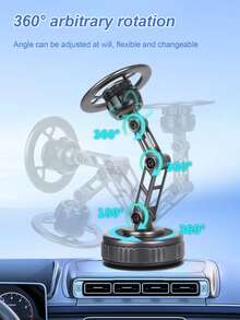 360°可调节折叠磁吸手机支架 - 强力吸盘车载手机支架，适用于仪表盘和挡风玻璃，兼容及所有智能手机，磁吸式车载导航支架 - 折疊磁吸支架 - 查看 5