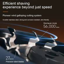 Afeitadora eléctrica Philips X5001 Wet & Dry con cabezales flotantes de 360°, 50 min de autonomía, resistente al agua IPX7, recargable por USB, SkinEase - Multicolor - Ver 6