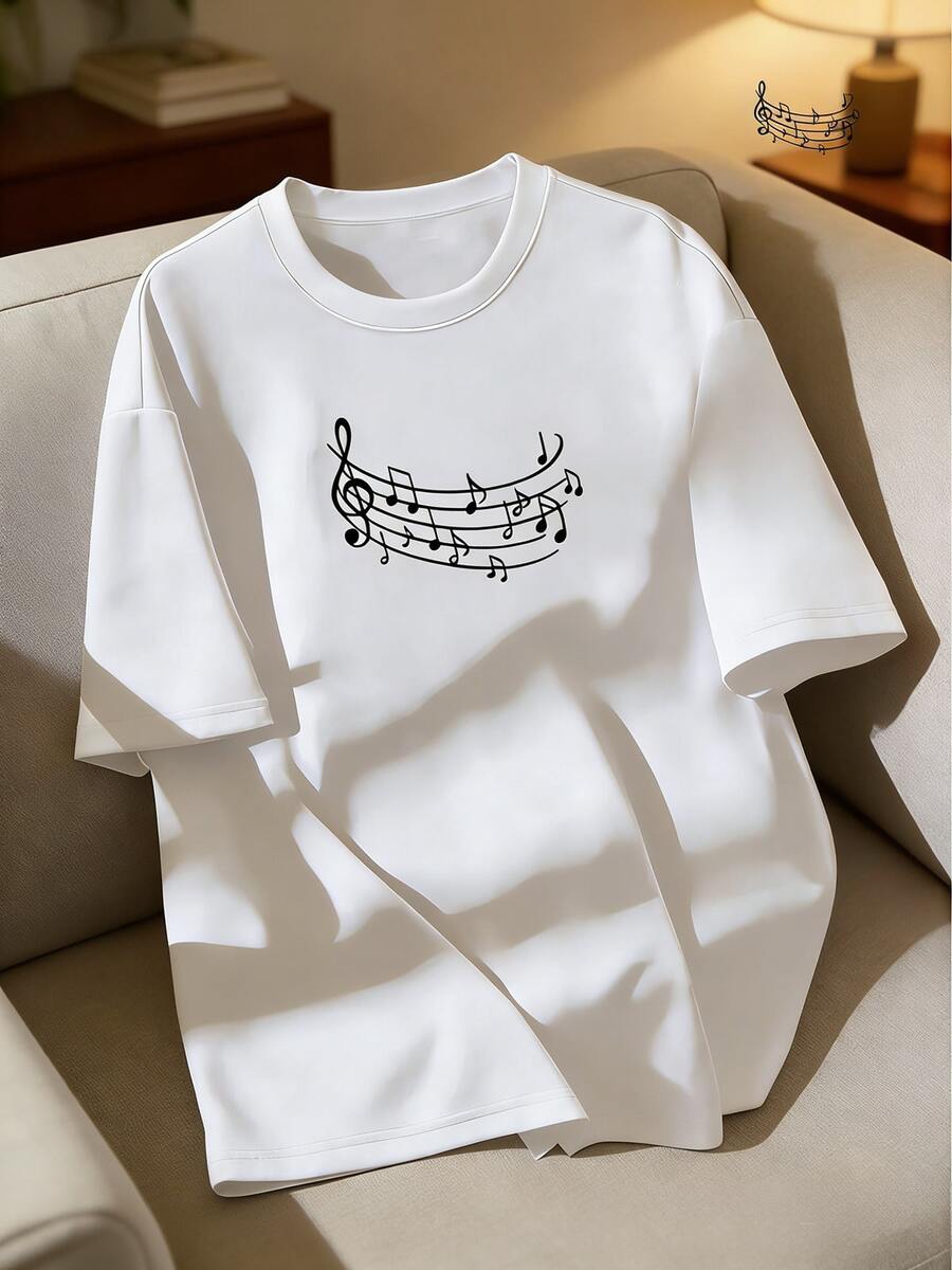 Playera básica de puro para mujer, con cuello redondo, suave, versátil e informal. - Blanco - Ver 1