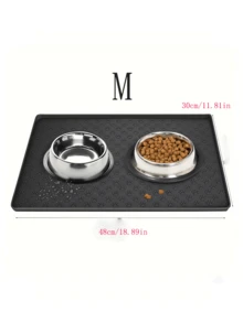 Silicone Pet Mat - Dog Mat - Cat Mat - Creative Dog Paw Mat - Anti-Slip Anti-Leakage Mat - Pink - View 2