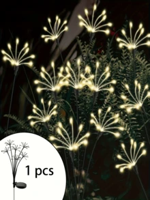 2pcs Solar Fairy Lights, LED Fireworks Lights, Outdoor Garden Decorative Lights, Solar Powered, Suitable For Garden, Lawn, Garage, Walkway, Home Decor, Holiday Decor, Birthday Decor, Yard Decor And Outdoor Path Lighting - Solar-powered Starburst Lamp - View 13