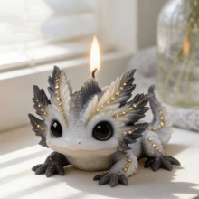 Resin Casting Mold, Silicone Mold With Gradient Gray-White Axolotl Shape, Presenting The Unique Texture Of Axolotl. This High-Temperature Resistant, Non-Stick, And Easy-To-Clean Mold Is Suitable For Making Candles, Aroma Stones, And Handmade Soaps. - Animal - View 12