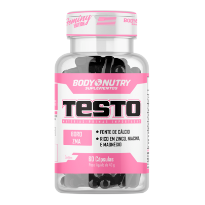 BODY NUTRY SUPLEMENTOS Testo Feminy Body Nutry 60 Cáps – Força Feminina e Ganho de Massa Muscular