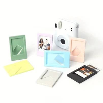 2个彩色3英寸磁性相框，适用于富士照片，记录难忘瞬间 - 适用于办公室、厨房、客厅、卧室装饰，母亲节、父亲节、生日礼物