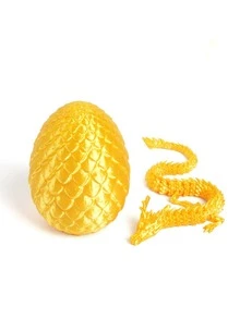 迷你3D打印龙和惊喜蛋套装，关节可活动 - 色彩缤纷的家居办公室桌面装饰品，适合各种房间装饰，是馈赠亲朋好友的绝佳礼物 - 龍蛋套裝 - 查看 3