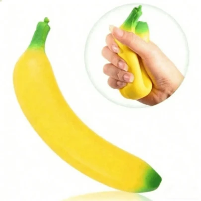 Soft Squishy Banana Simulator, Slow Rising Anti-Stress Fruit Shaped Squeezer, Fun And Stress Relief, Soft Plush Banana