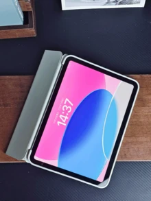 白色条纹元素设计扁平保护壳，兼容 iPad 10.2 英寸（A16）、11 英寸第 11 代（2025 年款）、第 9/10 代、Air 4 代 10.9 英寸、Galaxy Tab S6 Lite 10.4 英寸，防摔，带笔槽，支持睡眠/唤醒功能，浪漫礼物。 - 淺藍色 - 查看 5