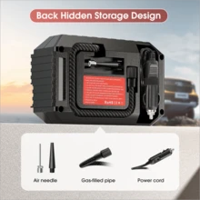 Carsun Mini Portable 12V Car Air Compressor With Bright Night Lighting, Mechanical Tire Inflator - Wired Mechanical Model - View 3