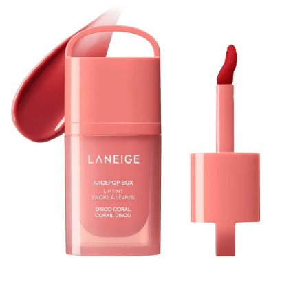 Laneige Juice Pop Lip Tint Disco Coral 4.5g | Korean Glossy Lip Tint, Hydrating High Shine Lip Color, Long Lasting Juicy Lip Tint For Smooth Plump Lips - 迪斯可珊瑚 - 查看 1