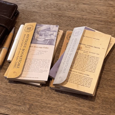 60pcs/Pack Vintage English Text Decorative Paper, DIY Collage Background Material