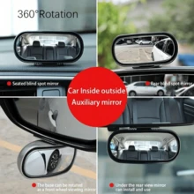 1PC/2pcs 360° Rotating Blind Spot Mirror, Universal 360° Rotatable Car Wide-Angle Blind Spot Mirror, Blind Spot Reduction, Easy Install Enhanced Visibility ,Safety,360° Wide Angle Blind Spot Mirrors ,HD Glass Clip-On Rearview & Side Mirror Extenders - Multicolor - View 6