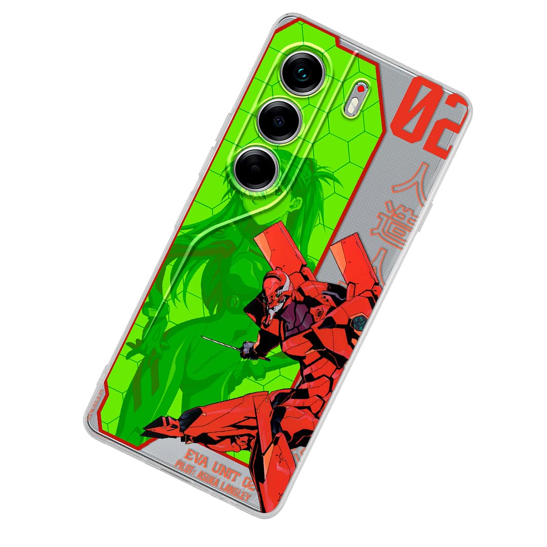 Funda Compatible con Tekno Eva 02 You Can (Not) Redo Protector Genesis Carcasa Anticaídas a Prueba De Golpes Evangelino TPU. - transparente - Ver 1