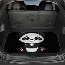 Chibi Panda Head Car Trunk Mat - Sturdy And Dust-Resistant Cargo Liner | Universal Trunk Protector - A - View 8