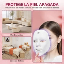 CASALIVA Máscara Led Facial De 7 Colores Dispositivo De Terapia De Luz Facial Terapia De Luz Roja Se Adapta A Todo Tipo De Piel Reduce Manchas Elimina Arrugas Másca - Multicolor - Ver 6