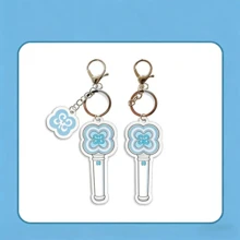 Móc khóa hình gậy phát sáng Hearts2Hearts, mặt dây chuyền acrylic, bộ 3 món, hàng hóa dành cho người hâm mộ H2H. - Nhiều màu - Xem 5