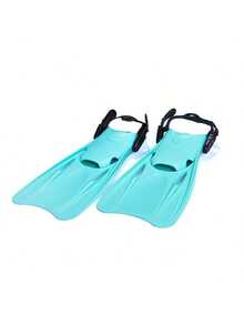 Adjustable Strap Snorkeling Fins, Short Silicone Diving Shoes With Open Heel, Adult Unisex Travel Size - Multicolor - View 9