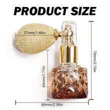 1 chai xịt bột nhũ hồng và vàng có thể tái sử dụng (chai tự tái sử dụng), chai xịt nước hoa dạng bơm, chai xịt du lịch cầm tay, 3 kiểu thiết kế chai, nhỏ gọn và nhẹ, tiện lợi mang theo, quà tặng ngày lễ - Nhiều màu - Xem 6