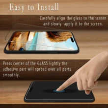 High Definition Transparent Full Coverage Screen Protector, Compatible With IPhone 16e, 16/17/17 Air/17Pro/17Pro Max/15 Pro/15 Pro Max/14/13/12/11 Anti Spy Tempered Glass Film, Edge To Edge Protective Cover Friendly, 2 White Lenses And 2 Lens Films, Waterproof - Multicolor - View 3