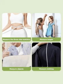 2m/6,6 pies Cinta métrica retráctil con diseño de pata de gato, regla de doble cara con herramienta de medición y bola de masaje con liberación de presión, adecuada para medición corporal, costura y manualidades - Cinta métrica portátil de descompresión Cat Paw - Ver 6