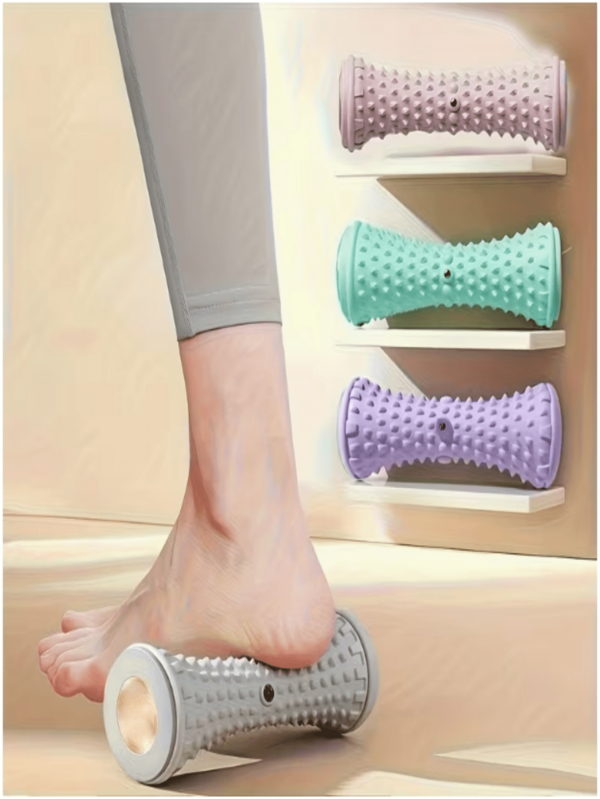 1pc Foot Massage Roller, Deep Tissue Massage Roller With Rough Surface, Manual Operation Foot Massager, Plastic Material To Improve Foot Comfort, Suitable For Yoga And Fitness Enthusiasts, Home Fitness Experience, Yoga Accessories, Fashionable Design, Durable Structure, Self-Massage Tool, Modern Fitness Equipment, Portable Roller, Lightweight Trainer, Quality Plastic, Yoga Practitioner